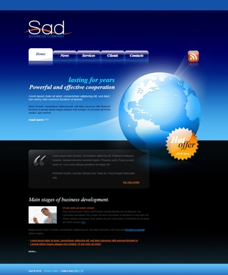 打造蓝色高光透明质感的科技企业网站 设计要点与下载资源推荐